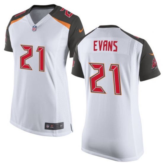 Women's Nike Tampa Bay Buccaneers #21 Justin Evans Game White NFL Jersey - Ujersey