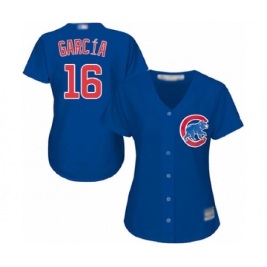 Women's Chicago Cubs #16 Robel Garcia Authentic Royal Blue Alternate Cool Base Baseball Player Jersey - Ujersey