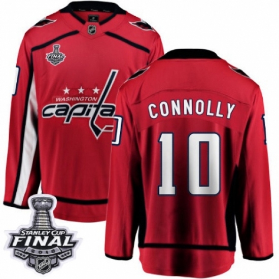 Youth Washington Capitals #10 Brett Connolly Fanatics Branded Red Home Breakaway 2018 Stanley Cup Final NHL Jersey - Ujersey