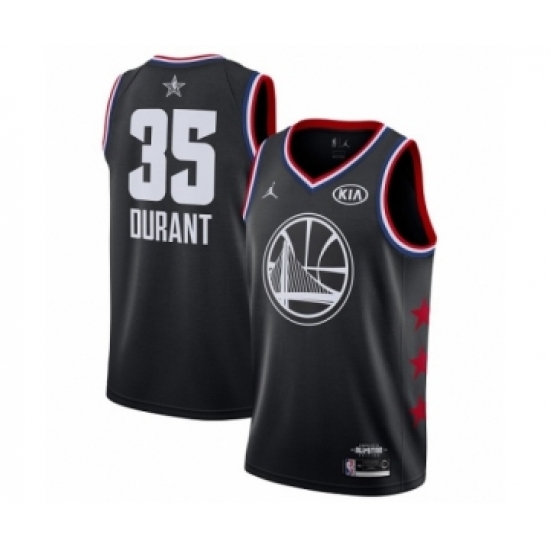 Women's Jordan Golden State Warriors #35 Kevin Durant Swingman Black 2019 All-Star Game Basketball Jersey - Ujersey