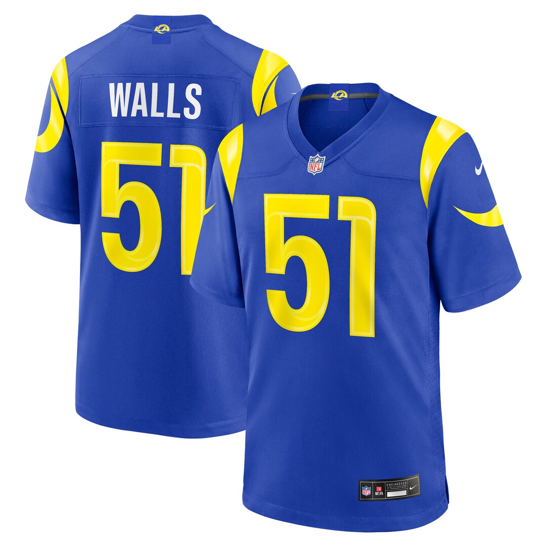 Men's Los Angeles Rams Eddie Walls III Nike Royal Game Jersey - U-jersey