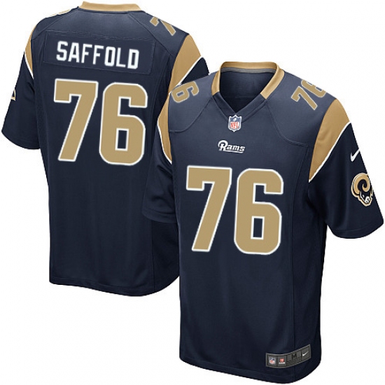 Men's Nike Los Angeles Rams #76 Rodger Saffold Game Navy Blue Team Color NFL Jersey - Ujersey