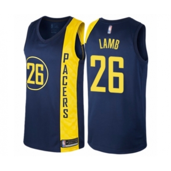 Youth Indiana Pacers #26 Jeremy Lamb Swingman Navy Blue Basketball Jersey - City Edition - Ujersey
