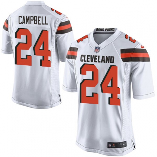 Men's Nike Cleveland Browns #24 Ibraheim Campbell Game White NFL Jersey - Ujersey