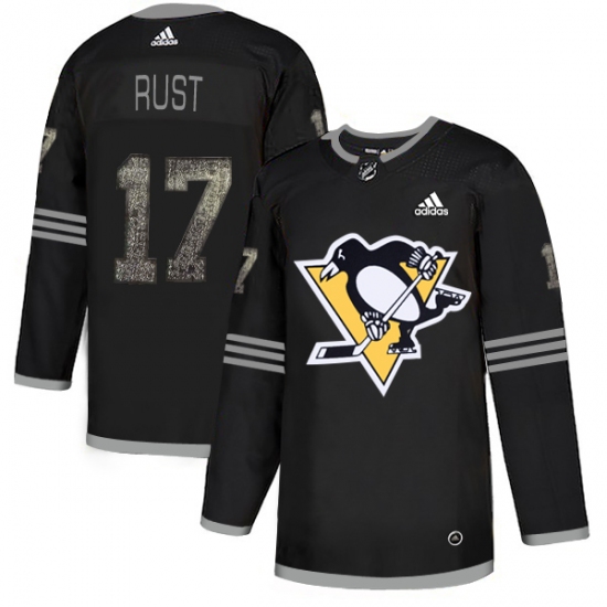 Men's Adidas Pittsburgh Penguins #17 Bryan Rust Black Authentic Classic Stitched NHL Jersey - Ujersey