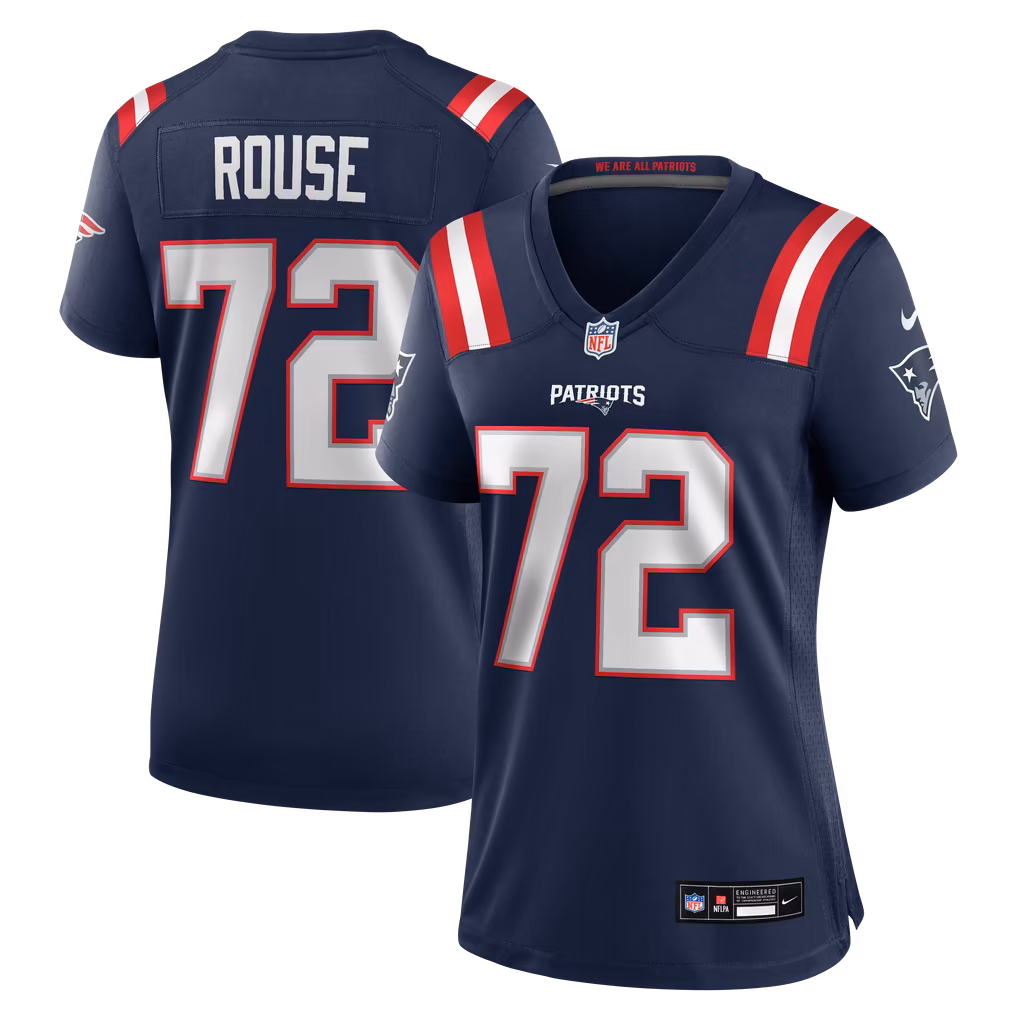 Women's New England Patriots Walter Rouse Nike Navy Team Game Jersey - Ujersey