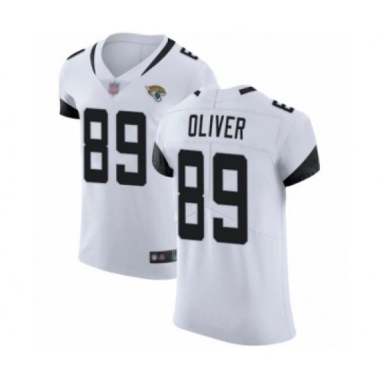 Men's Jacksonville Jaguars #89 Josh Oliver White Vapor Untouchable Elite Player Football Jersey - Ujersey