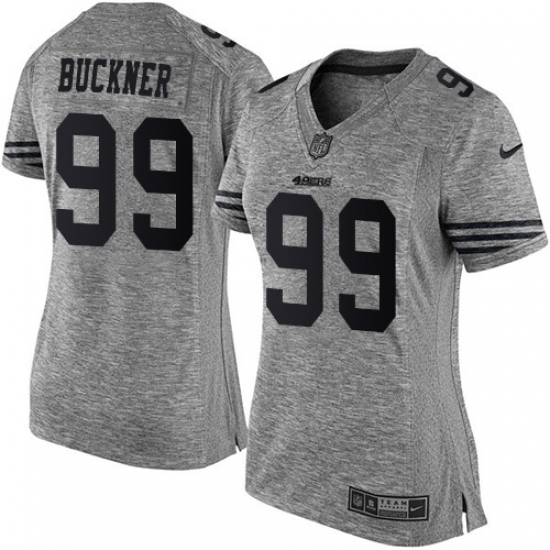 Women's Nike San Francisco 49ers #99 DeForest Buckner Limited Gray Gridiron NFL Jersey - Ujersey