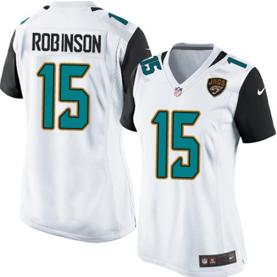 Women's Nike Jacksonville Jaguars #15 Allen Robinson Game White NFL Jersey - Ujersey