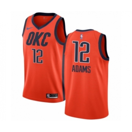 Women's Nike Oklahoma City Thunder #12 Steven Adams Orange Swingman Jersey - Earned Edition