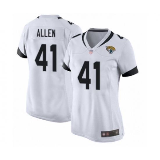 Women's Jacksonville Jaguars #41 Josh Allen Game Teal Green Alternate Football Jersey - Ujersey