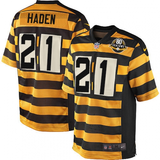 Youth Nike Pittsburgh Steelers #21 Joe Haden Limited Yellow/Black Alternate 80TH Anniversary Throwback NFL Jersey - Ujersey