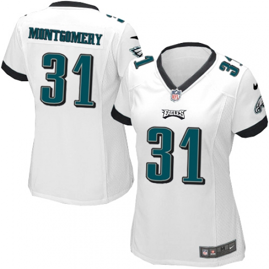 Women's Nike Philadelphia Eagles #31 Wilbert Montgomery Game White NFL Jersey - Ujersey