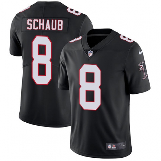 Youth Nike Atlanta Falcons #8 Matt Schaub Elite Black Alternate NFL Jersey - Ujersey