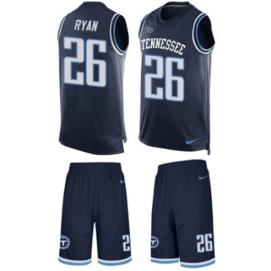 Men's Nike Tennessee Titans #26 Logan Ryan Limited Navy Blue Tank Top Suit NFL Jersey - Ujersey