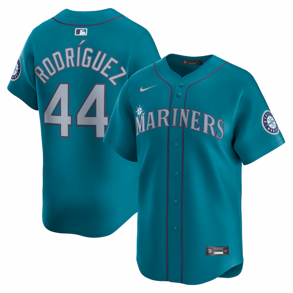 Men's Seattle Mariners Julio Rodríguez Nike Teal Alternate Limited Player Jersey - Ujersey