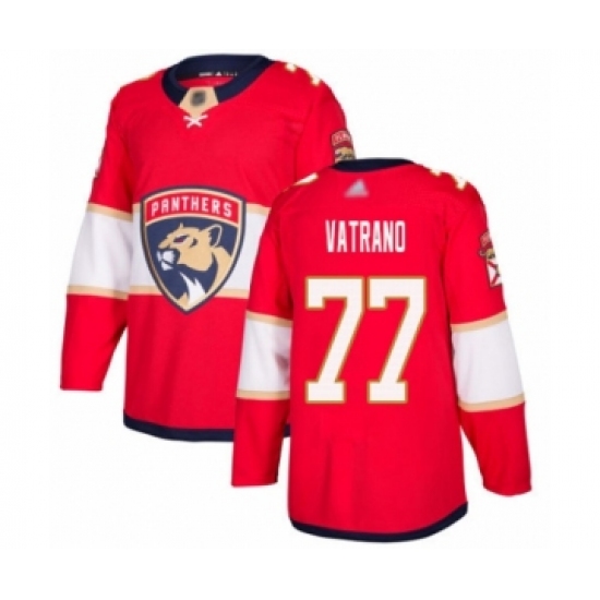 Men's Florida Panthers #77 Frank Vatrano Authentic Red Home Hockey Jersey - Ujersey