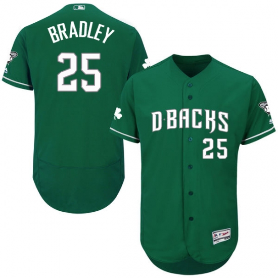 Men's Majestic Arizona Diamondbacks #25 Archie Bradley Green Celtic Flexbase Authentic Collection MLB Jersey - Ujersey