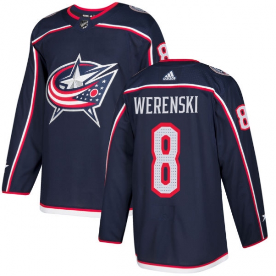 Youth Adidas Columbus Blue Jackets #8 Zach Werenski Authentic Navy Blue Home NHL Jersey - Ujersey