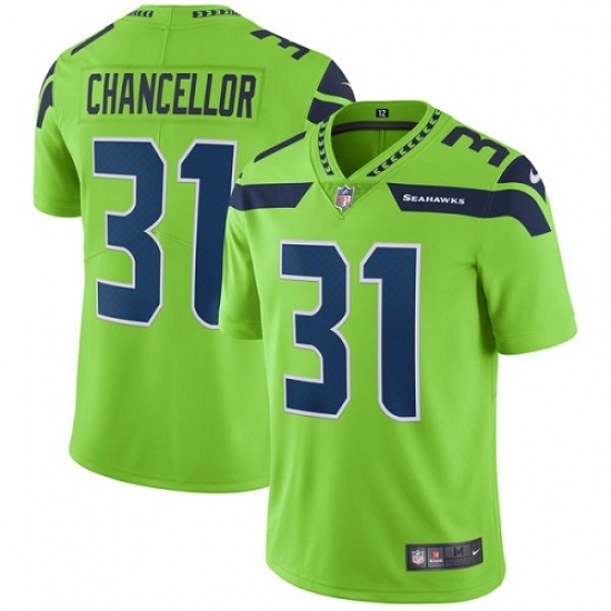 Youth Nike Seattle Seahawks #31 Kam Chancellor Limited Green Rush Vapor Untouchable NFL Jersey - Ujersey