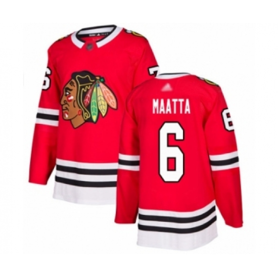 Youth Chicago Blackhawks #6 Olli Maatta Authentic Red Home Hockey Jersey - Ujersey