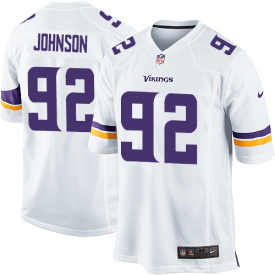 Men's Nike Minnesota Vikings #92 Tom Johnson Game White NFL Jersey - Ujersey