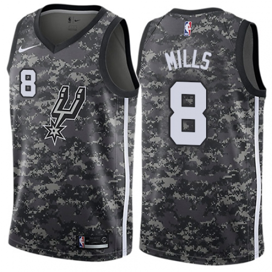 Youth Nike San Antonio Spurs #8 Patty Mills Swingman Camo NBA Jersey - City Edition - Ujersey