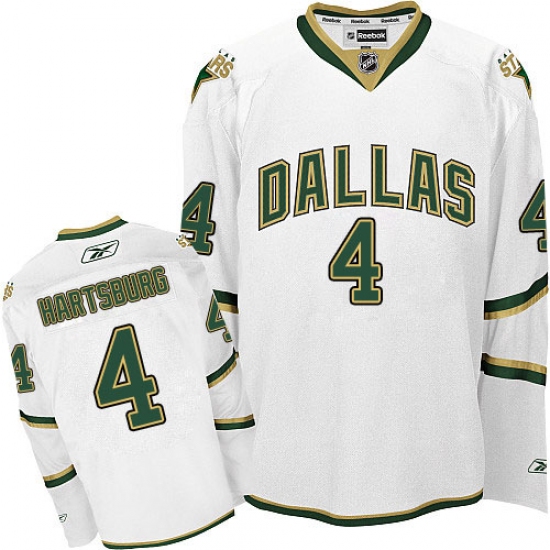 Men's Reebok Dallas Stars #4 Craig Hartsburg Premier White Third NHL Jersey - Ujersey