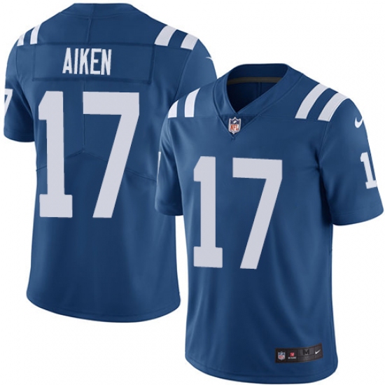 Youth Nike Indianapolis Colts #17 Kamar Aiken Royal Blue Team Color Vapor Untouchable Elite Player NFL Jersey - Ujersey