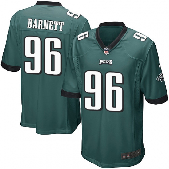 Men's Nike Philadelphia Eagles #96 Derek Barnett Game Midnight Green Team Color NFL Jersey - Ujersey