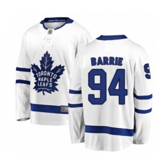 Men's Toronto Maple Leafs #94 Tyson Barrie Authentic White Away Fanatics Branded Breakaway Hockey Jersey - Ujersey
