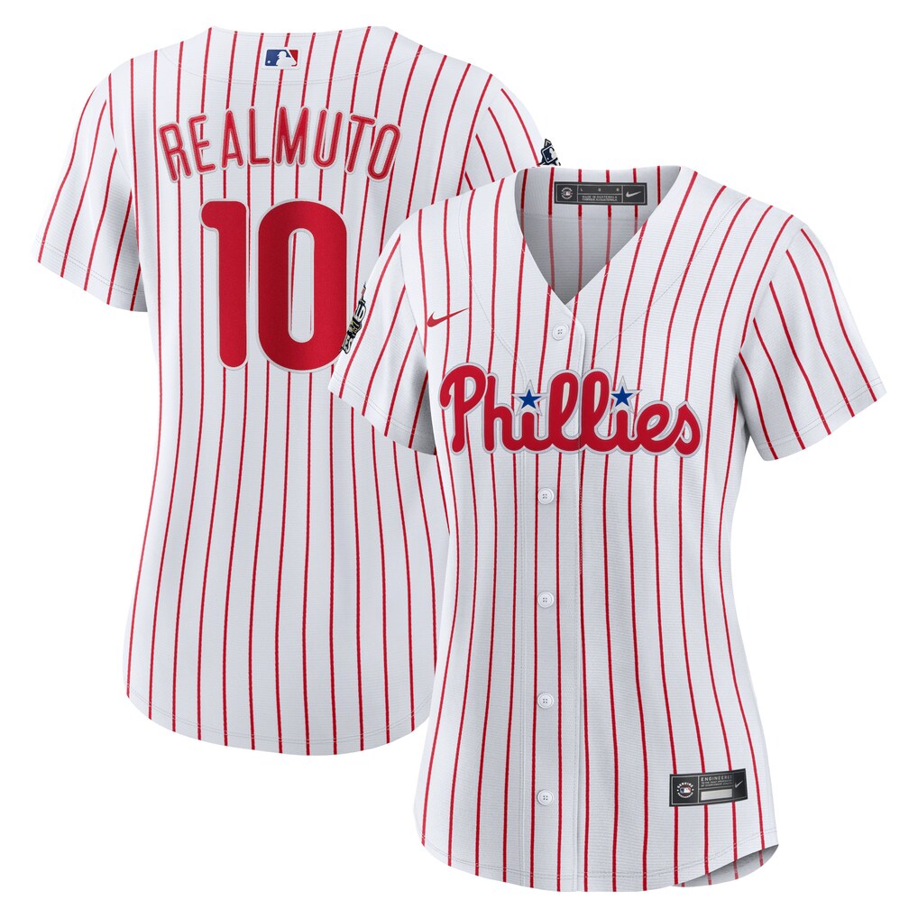 Women's Philadelphia Phillies J.T. Realmuto Nike White 2022 World Series Home Replica Player Jersey - ujerseystore