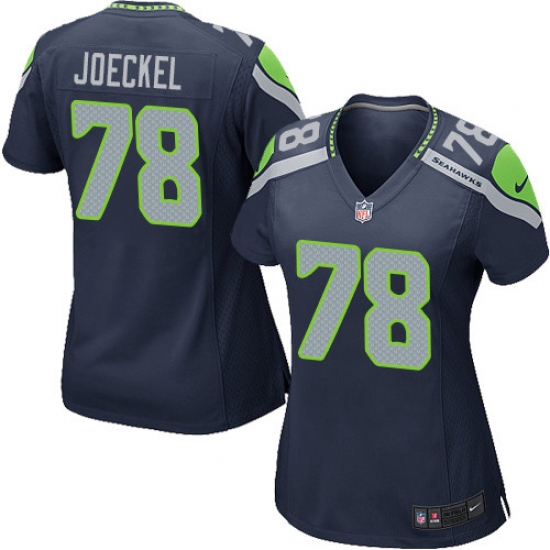 Women's Nike Seattle Seahawks #78 Luke Joeckel Game Steel Blue Team Color NFL Jersey - Ujersey