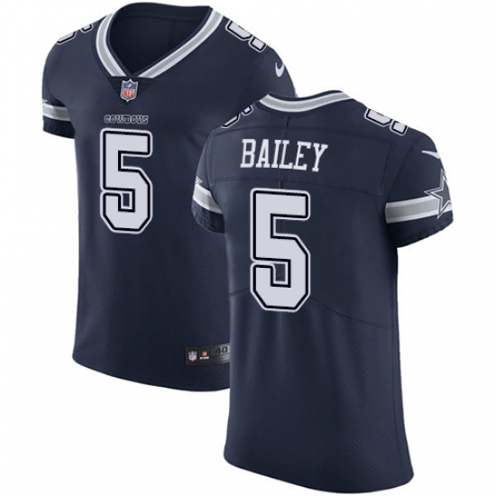 Men's Nike Dallas Cowboys #5 Dan Bailey Navy Blue Team Color Vapor Untouchable Elite Player NFL Jersey - Ujersey