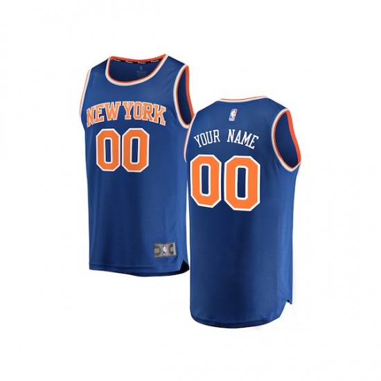 Youth New York Knicks Fanatics Branded Blue Fast Break Custom Replica Jersey - Icon Edition - Ujersey