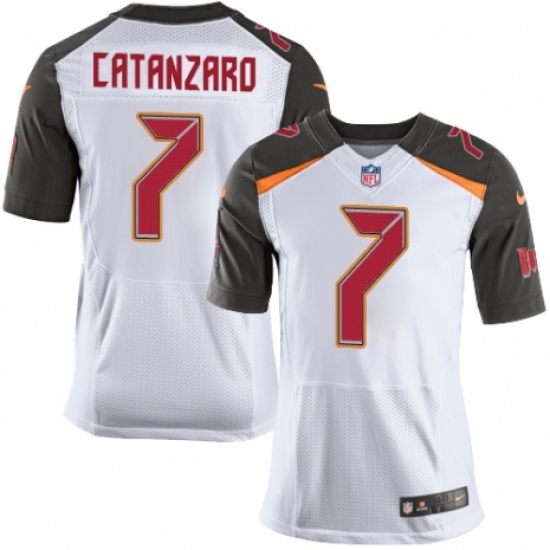 Men's Nike Tampa Bay Buccaneers #7 Chandler Catanzaro Elite White NFL Jersey - Ujersey