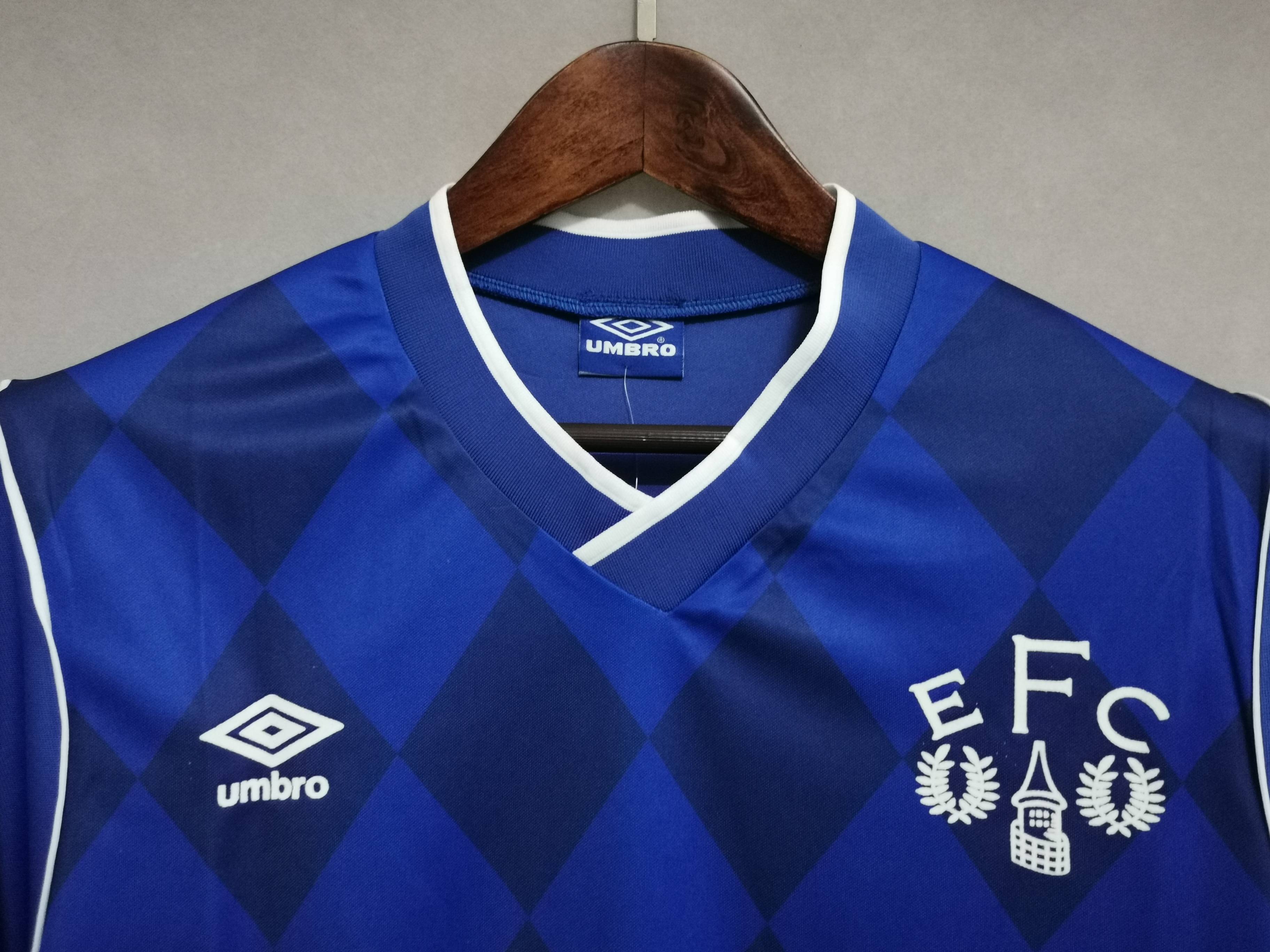Everton Retro Football Jersey Home Custom Shirt 1986/87 - ujerseystore