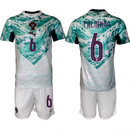 Men's Portugal Team #6 Joo Palhinha Green 2026 World Cup Away Soccer Jersey Suit