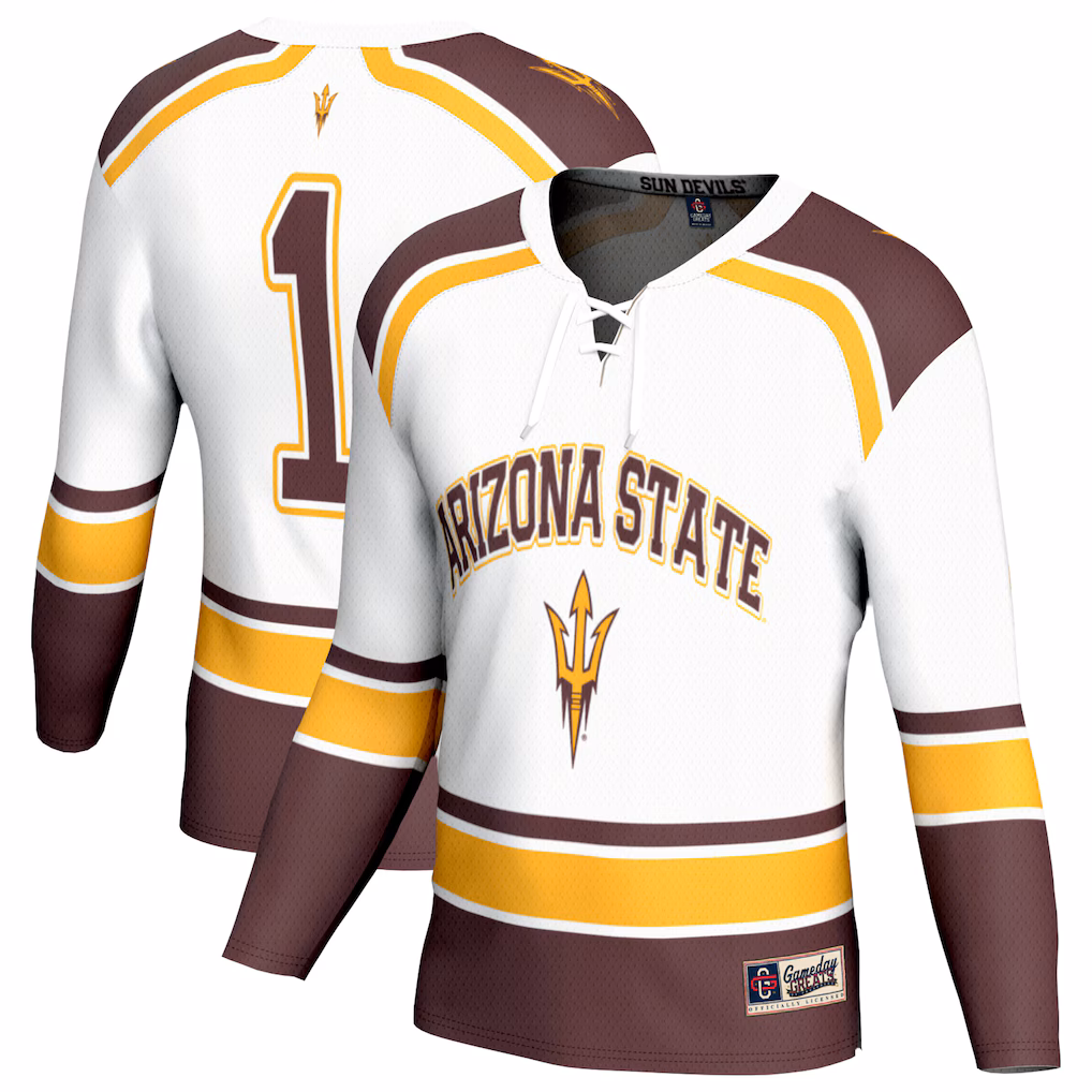 Youth GameDay Greats White Arizona State Sun Devils Lightweight Hockey Fashion Jersey - Ujersey Shop