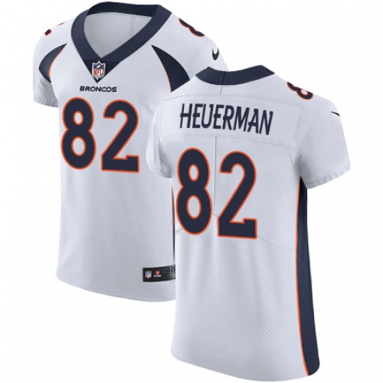Men's Nike Denver Broncos #82 Jeff Heuerman White Vapor Untouchable Elite Player NFL Jersey - Ujersey