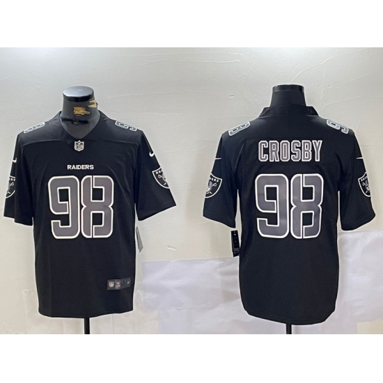 Men's Las Vegas Raiders #98 Maxx Crosby Black Limited Fashion Vapor Jersey - Ujersey