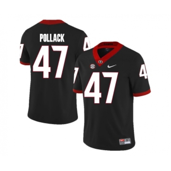 Georgia Bulldogs 47 David Pollack Black College Football Jersey - Ujersey
