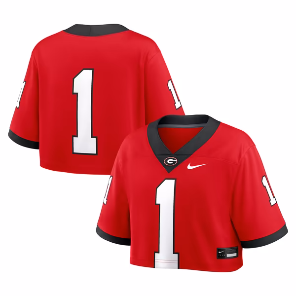 Women's Nike Red Georgia Bulldogs Game Crop Top Jersey - U-jersey
