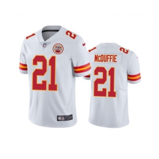 Men's Kansas City Chiefs #21 Trent McDuffie White Vapor Untouchable Limited Stitched Football Jersey - Ujersey