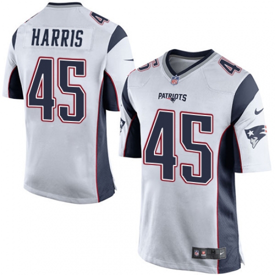 Men's Nike New England Patriots #45 David Harris Game White NFL Jersey - Ujersey