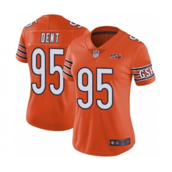 Women's Chicago Bears #95 Richard Dent Orange Alternate 100th Season Limited Football Jersey - Ujersey