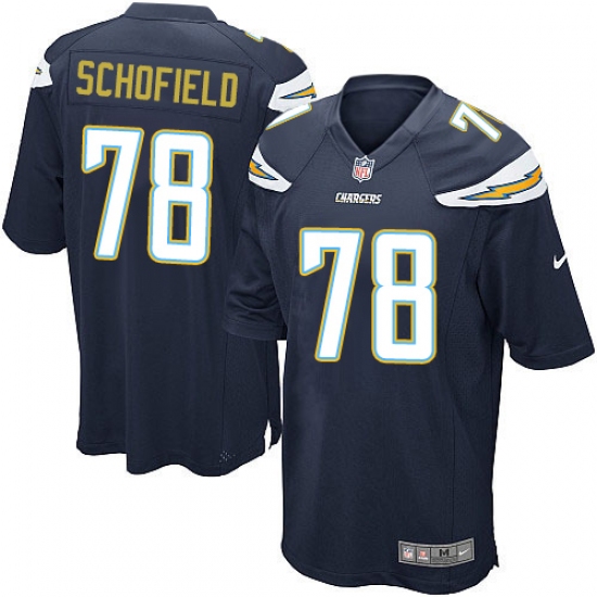 Men's Nike Los Angeles Chargers #78 Michael Schofield Game Navy Blue Team Color NFL Jersey - Ujersey