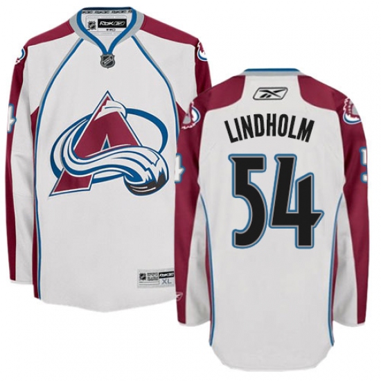 Youth Reebok Colorado Avalanche #54 Anton Lindholm Authentic White Away NHL Jersey - Ujersey