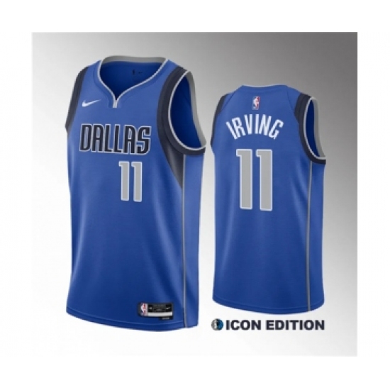 Men's Dallas Mavericks #11 Kyrie Irving Blue Icon Edition Stitched Basketball Jersey - Ujersey