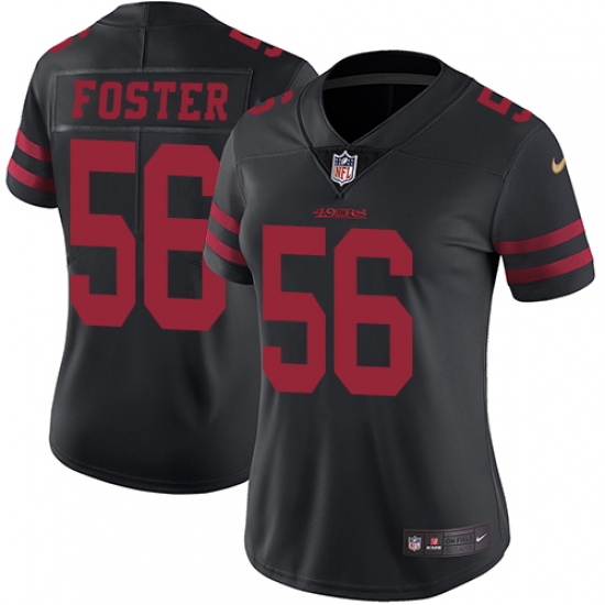Women's Nike San Francisco 49ers #56 Reuben Foster Elite Black NFL Jersey - Ujersey